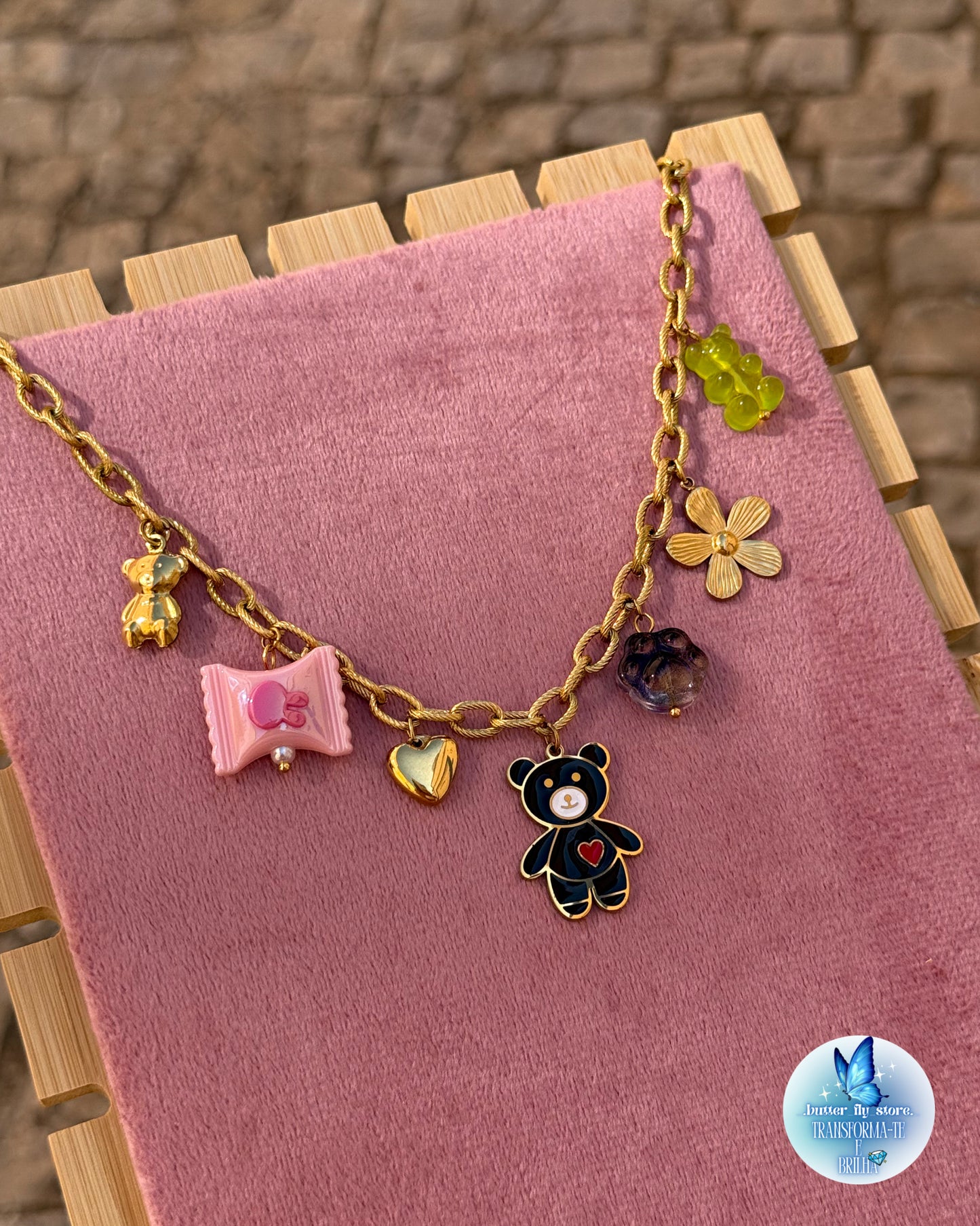 Charm Necklace Gummy🖤✨🌟