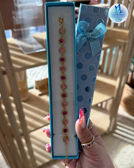 Pulseira Luz De Fada em rosa💗✨