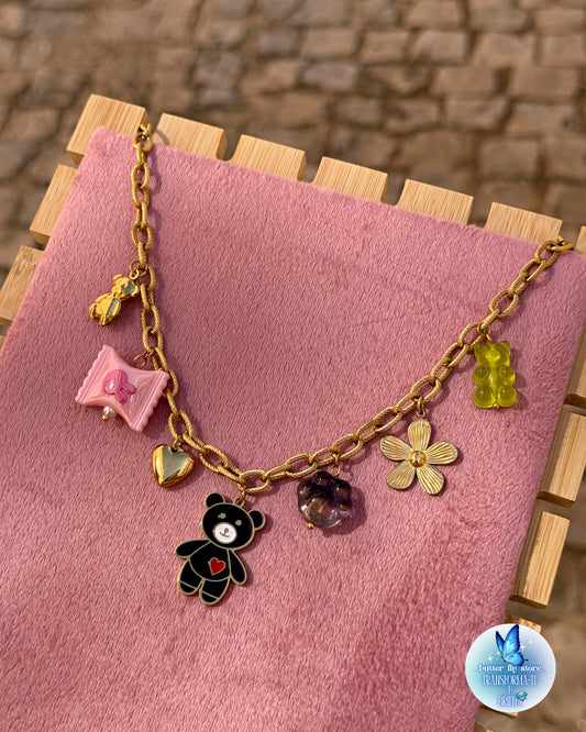Charm Necklace Gummy🖤✨🌟