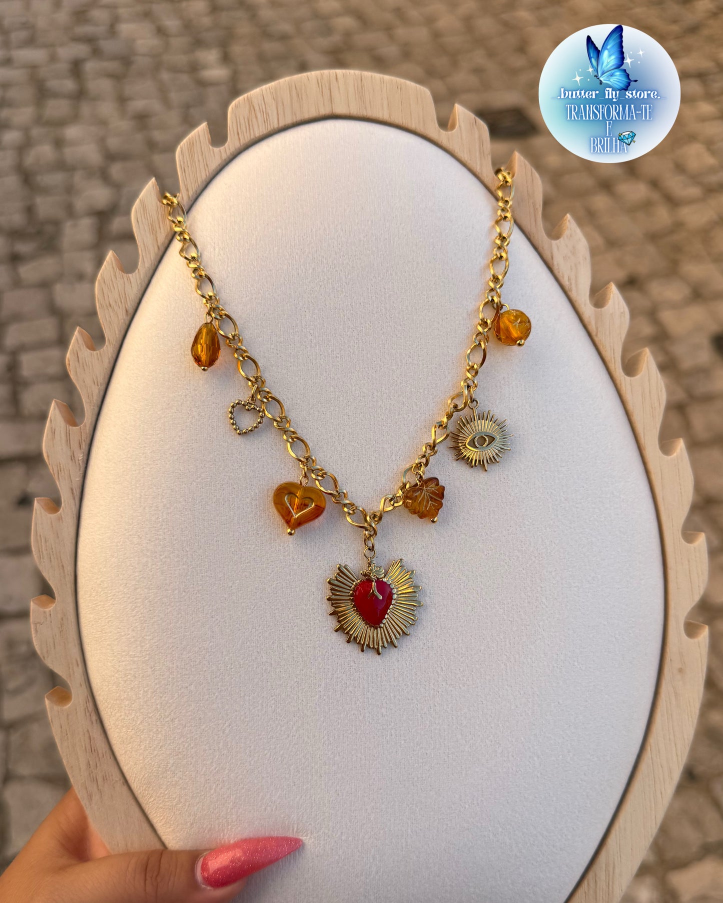 ❤️Charm Necklace Sagrado Coração❤️
