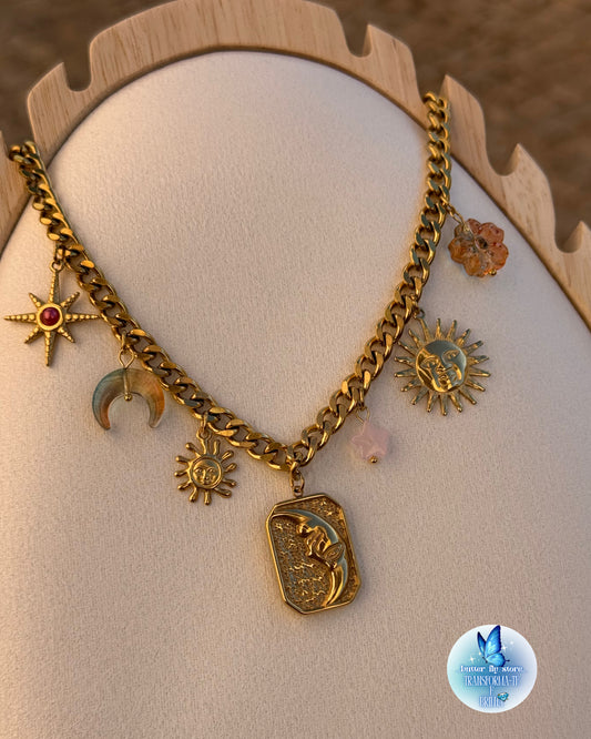 Charm Necklace Sol☀️e Lua🌙