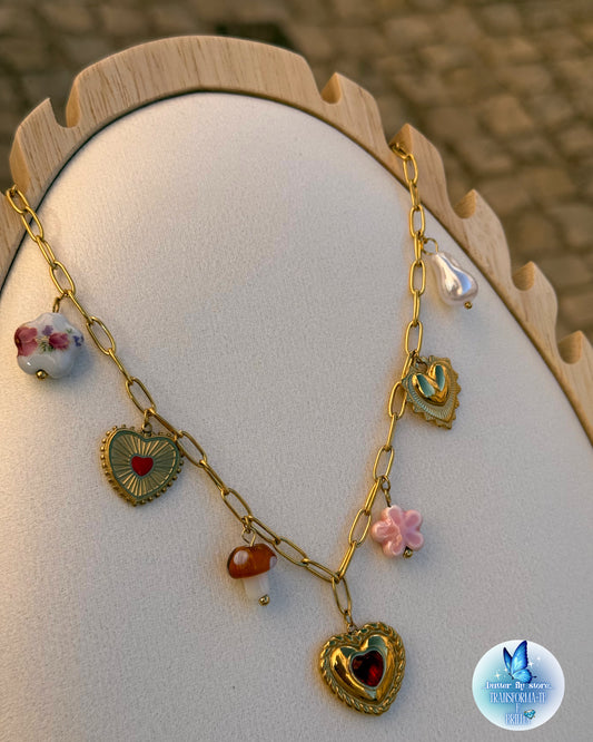 Charm Necklace Coração da Floresta🍄❤️