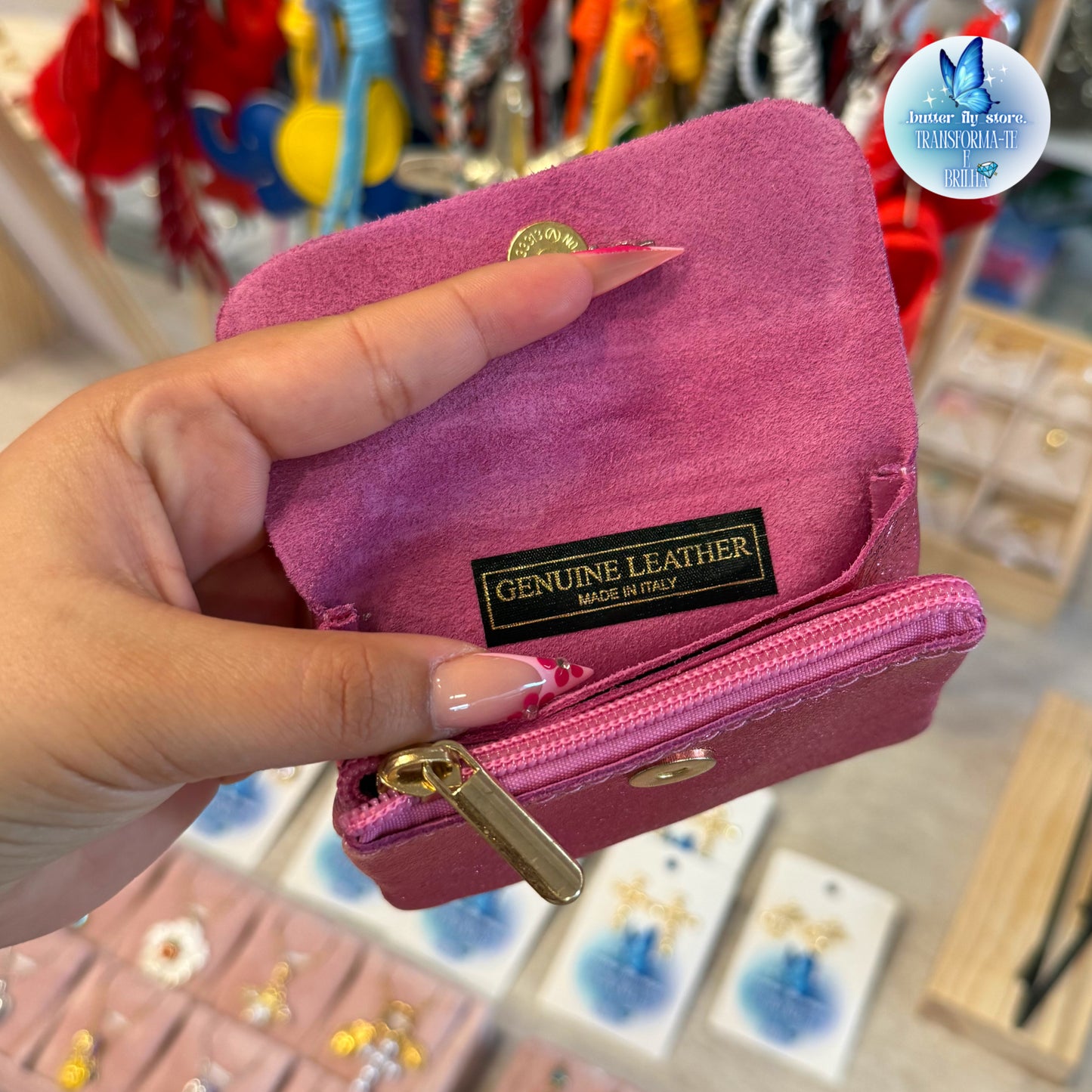 Carteira Rosa🎀em pele