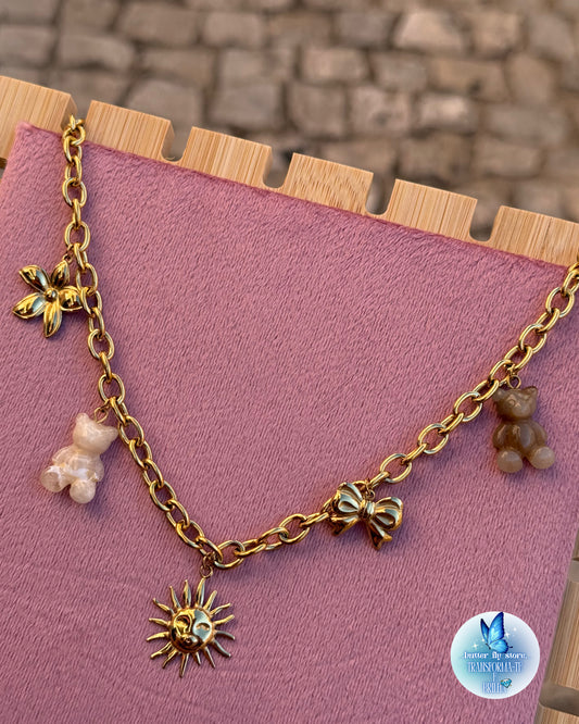 Charm Necklace Ursinho de Outono🧸