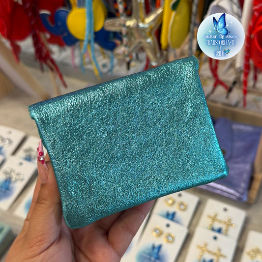 Carteira Azul Bebé🩵🐬em pele