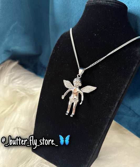 Colar Angel Prateado