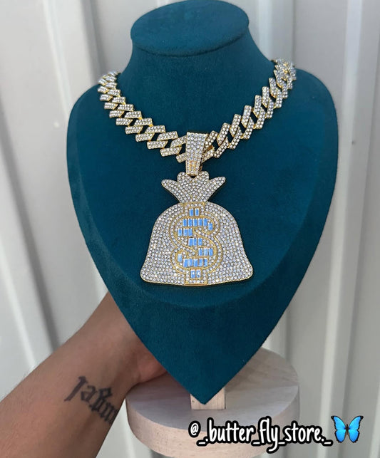 Cuban Money Bag em Dourado