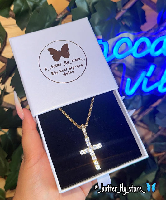 Cruz Gold em Prata 925