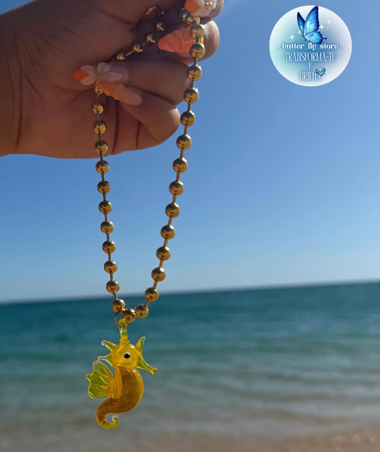 Cavalo-marinho amarelo💛🐚