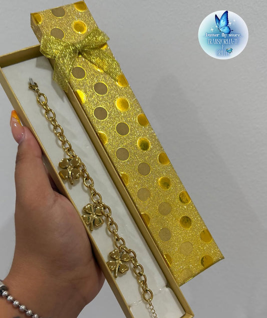 Pulseira Trevo em dourado✨🍀