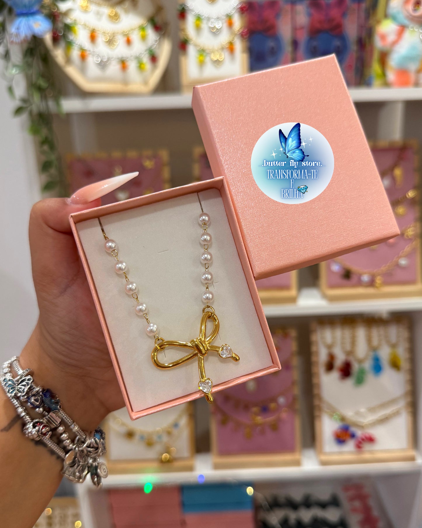 Colar Laço de Amor 🎀