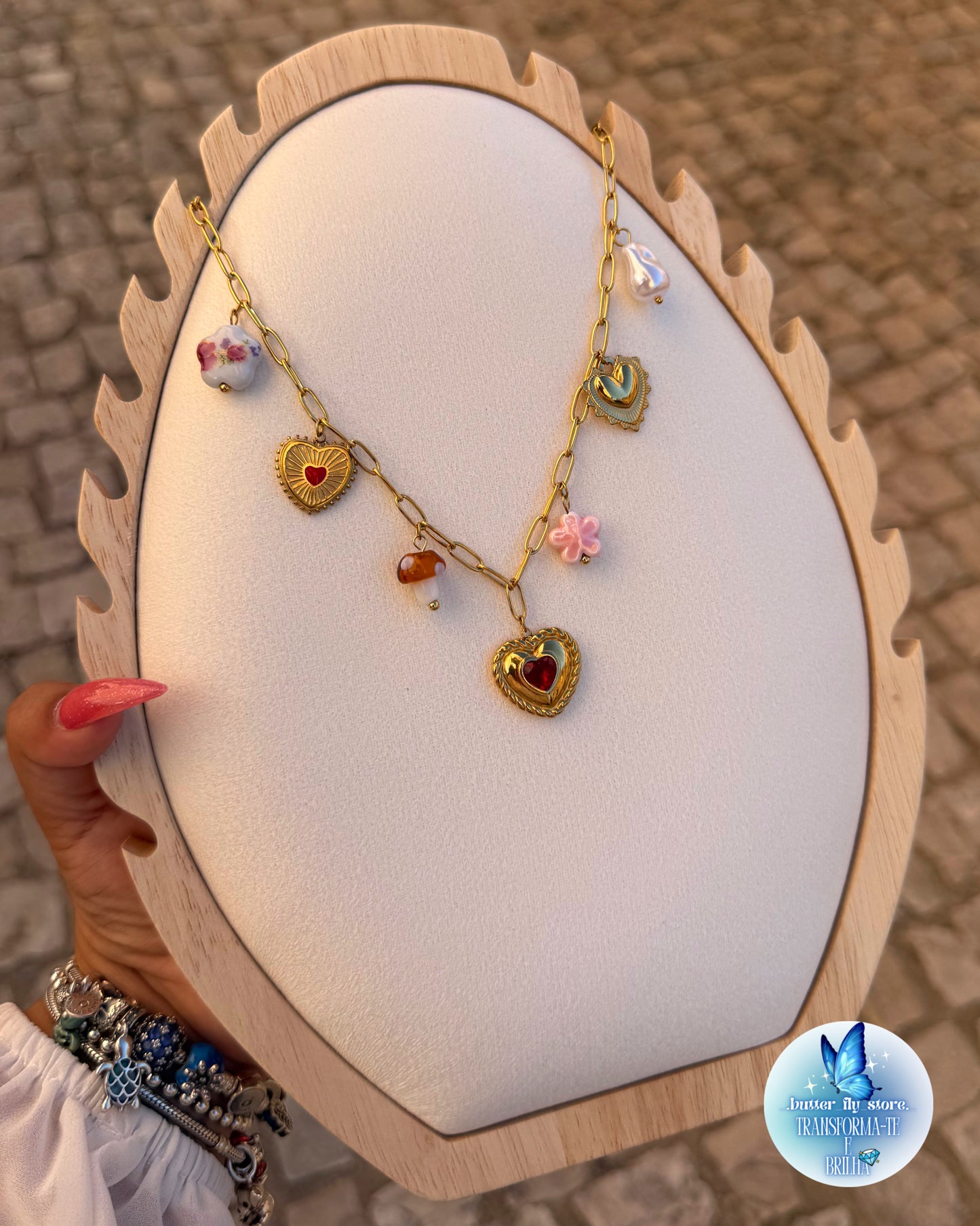Charm Necklace Coração da Floresta🍄❤️