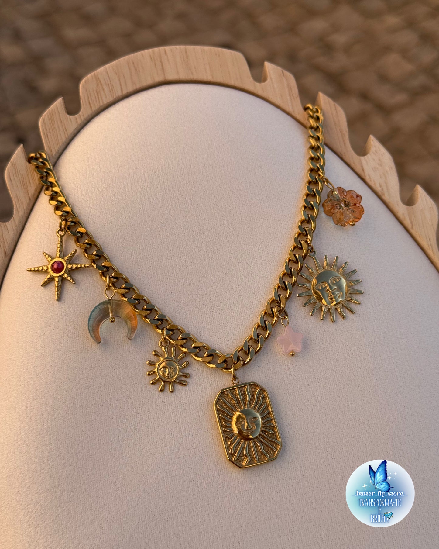 Charm Necklace Sol☀️e Lua🌙
