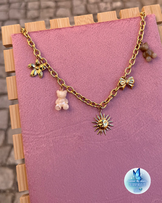 Charm Necklace Ursinho de Outono🧸