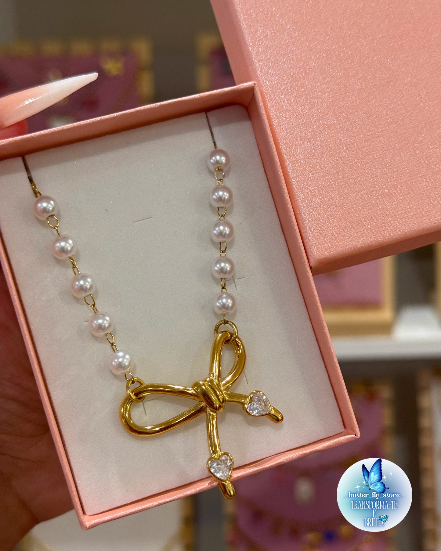 Colar Laço de Amor 🎀