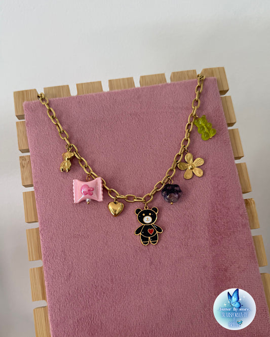 Charm Necklace Gummy🖤✨🌟