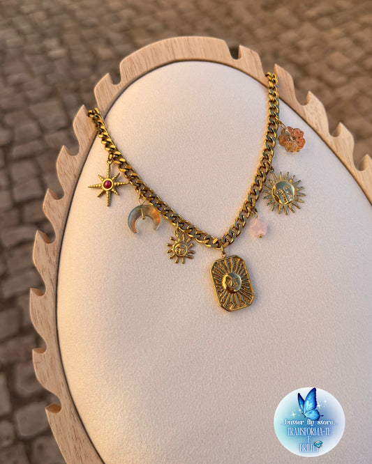 Charm Necklace Sol☀️e Lua🌙