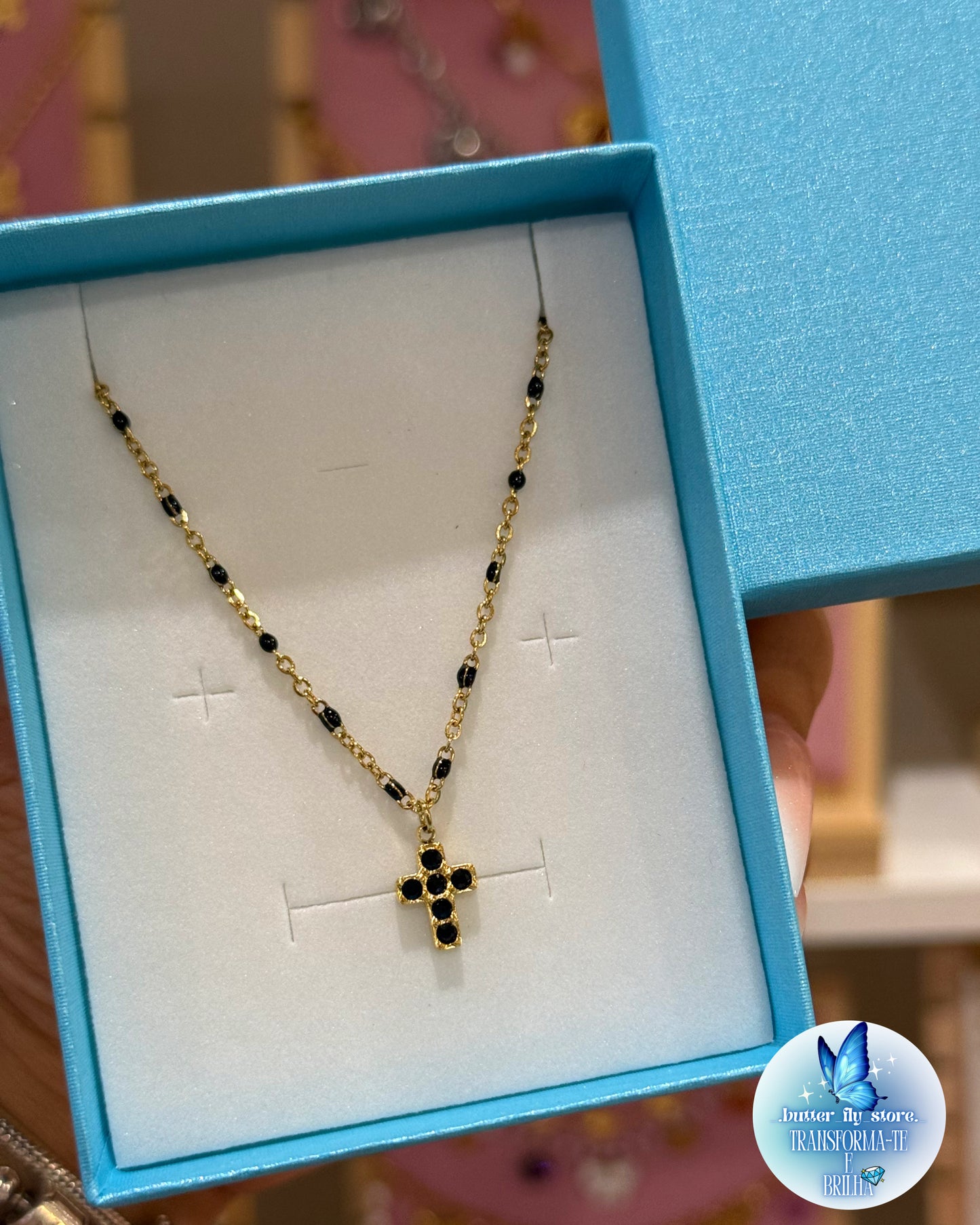 Colar Esperança em Preto 🖤