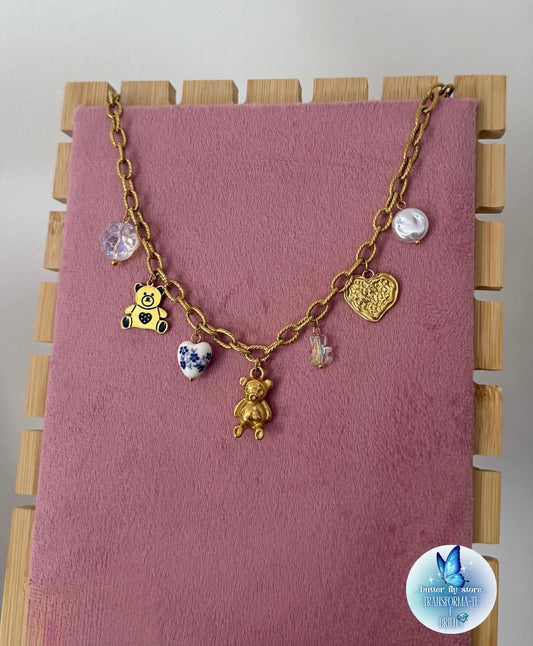 Charm Necklace Honey Bear🩵🧸