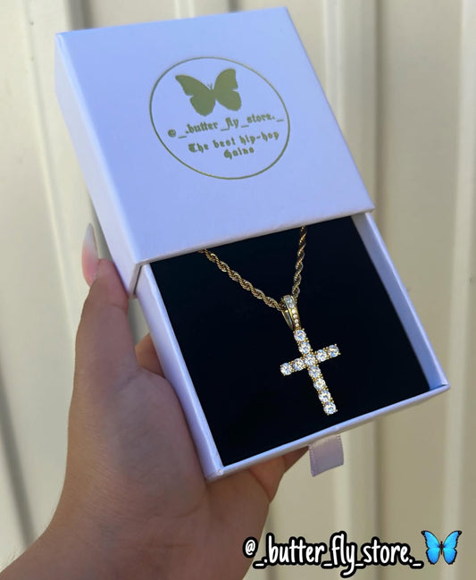 Cruz Gold em Prata 925