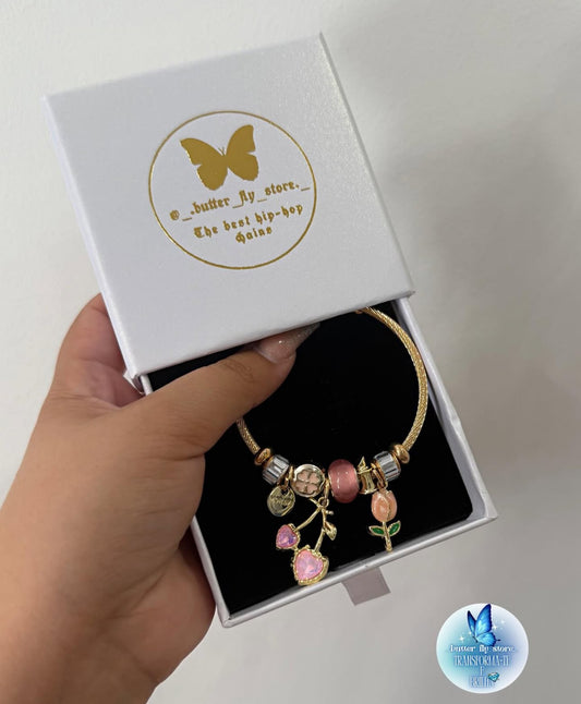 Pulseira Rubis de Cereja✨💕🍒em rosa
