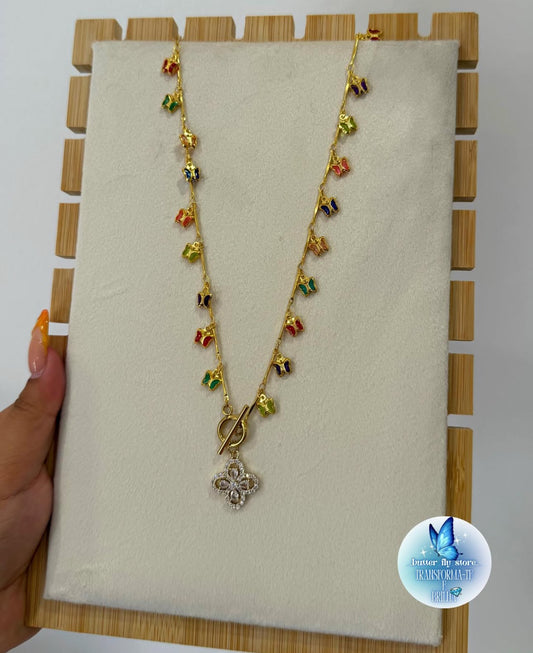 ✨ Colar Glowly com Borboletas 🦋