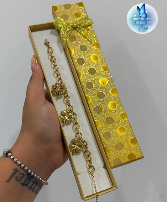 Pulseira Trevo em dourado✨🍀