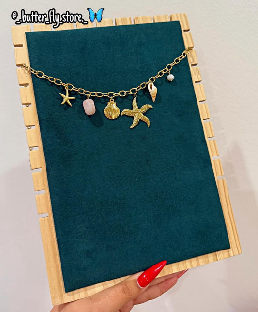 ✨Charm Necklace Alma Salgada ✨em dourado