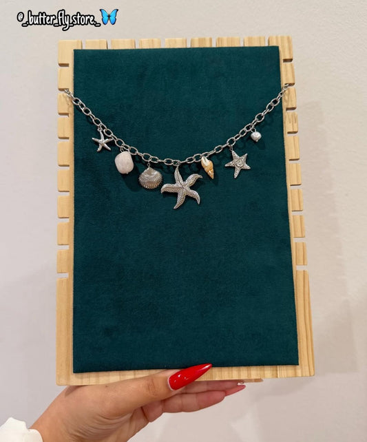 ✨Charm Necklace Alma Salgada ✨em prateado