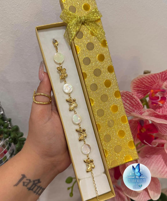 Pulseira Asas de Primavera🤍🦢