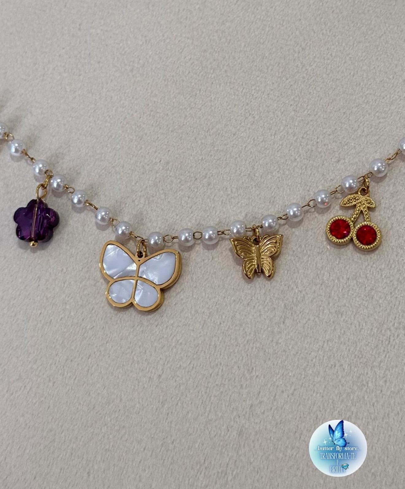 🍒Charm Necklace – Pérolas de Verão🍒